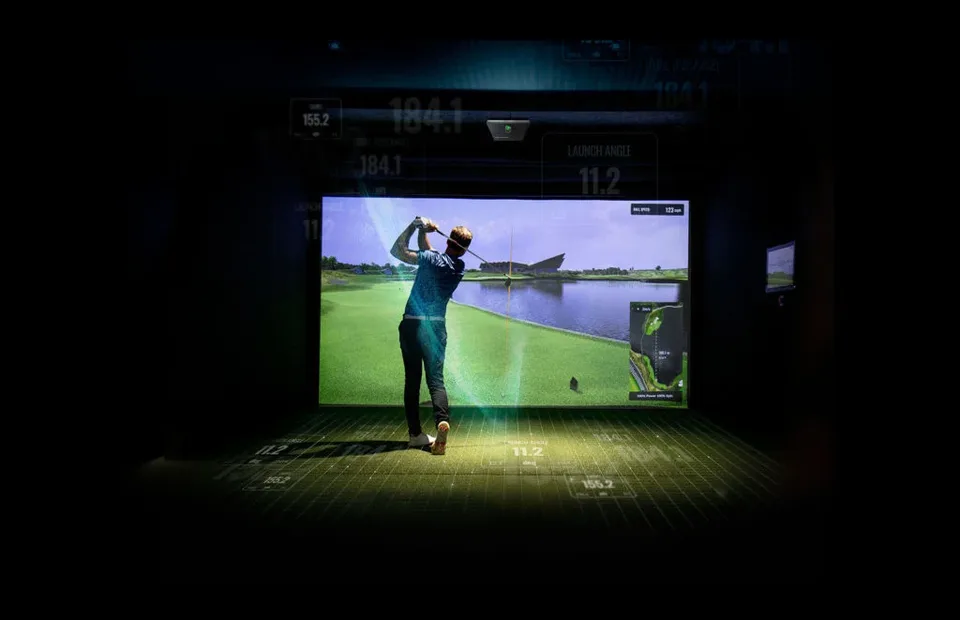 Trackman iO を設置したインドア打席